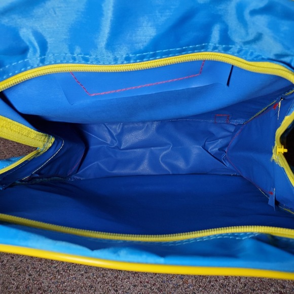 Vintage Dick Tracy The Kid Backpack Blue‎ Bag Disney Movie Film Rare Like New - Picture 8 of 11